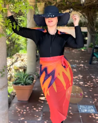 Burkini She sunset