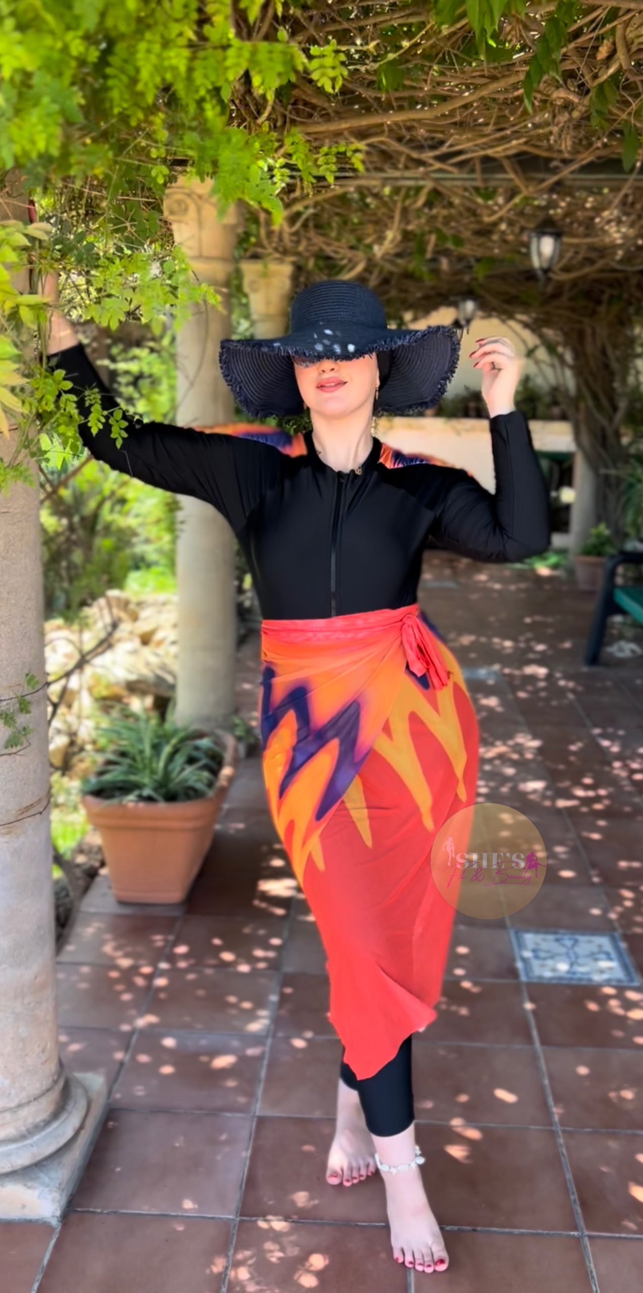 Burkini She sunset