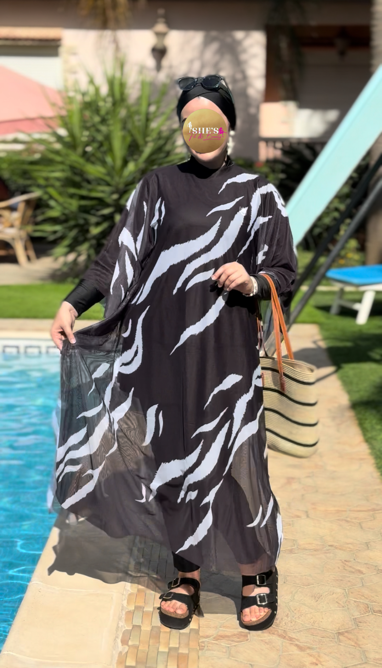 Pareo zebre noir