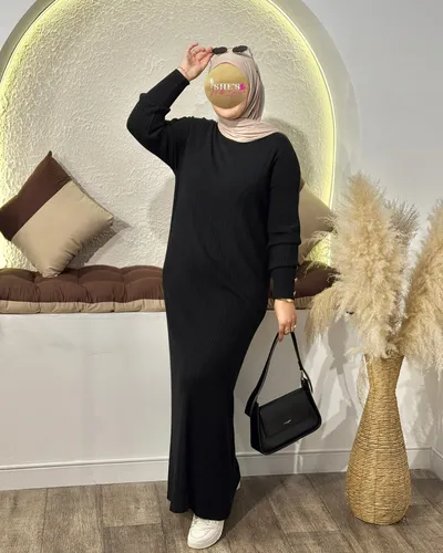 Robe Hijab Rayé AMF26106B 2