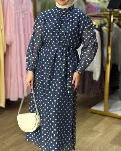 Robe  Polka manche élastique