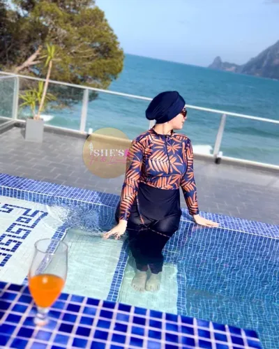 Burkini croisé palmier 2
