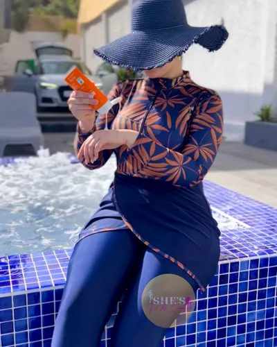Burkini croisé palmier 3